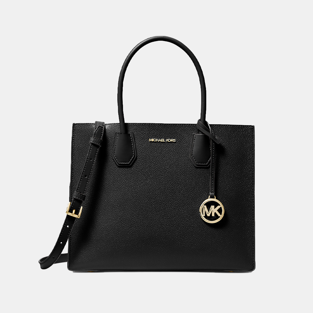 Michael Kors Mercer Large Pebbled Leather Accordion Tote Bag