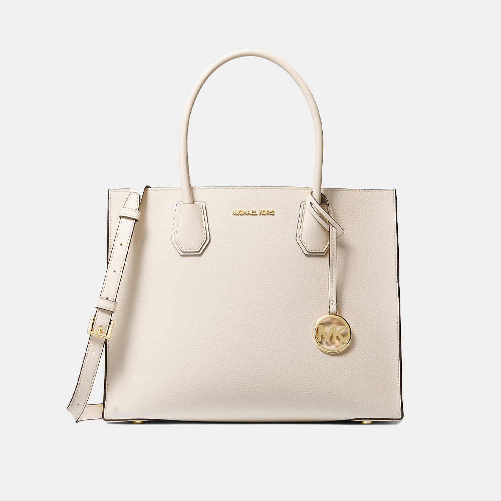Michael Kors Mercer Large Pebbled Leather Accordion Tote Bag
