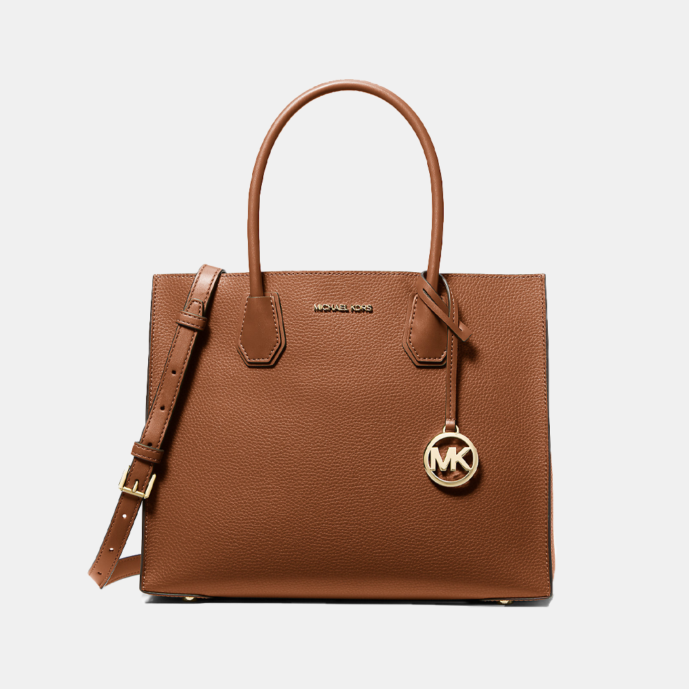 Michael Kors Mercer Large Pebbled Leather Accordion Tote Bag