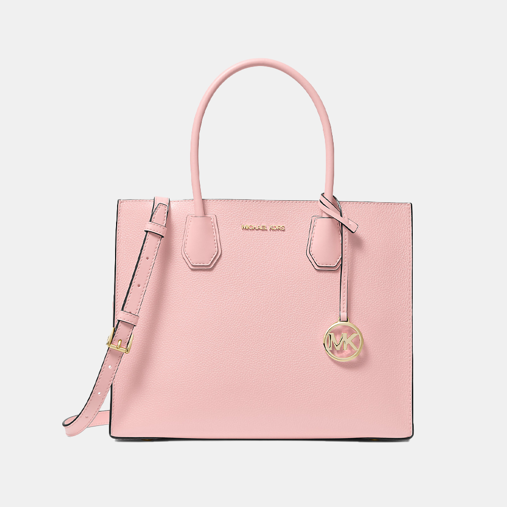Michael Kors Mercer Large Pebbled Leather Accordion Tote Bag