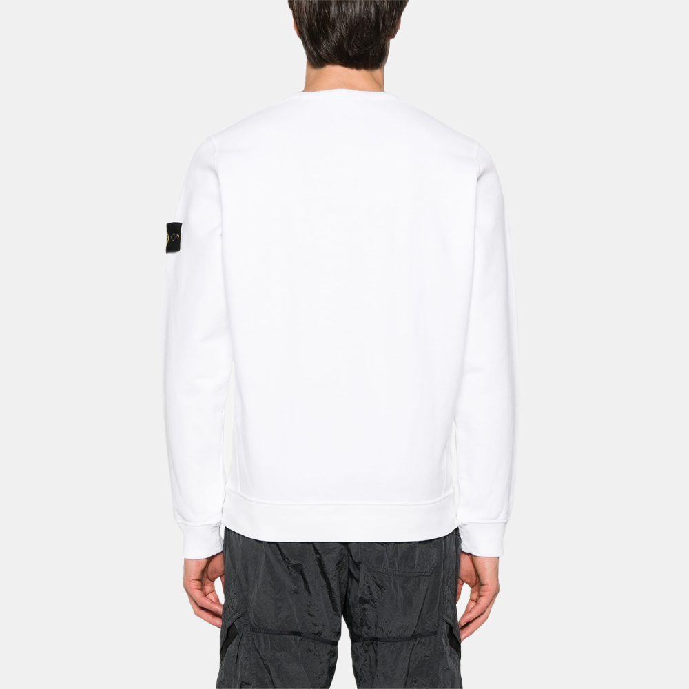 Stone Island Compass Organic Cotton Sweatshirt White