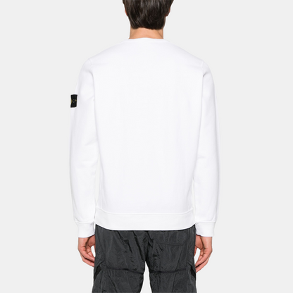 Stone Island Compass Organic Cotton Sweatshirt White