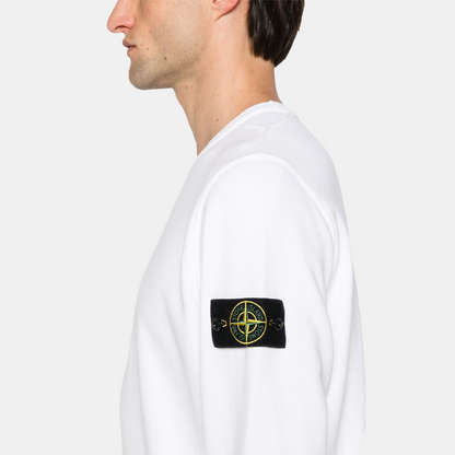 Stone Island Compass Organic Cotton Sweatshirt White