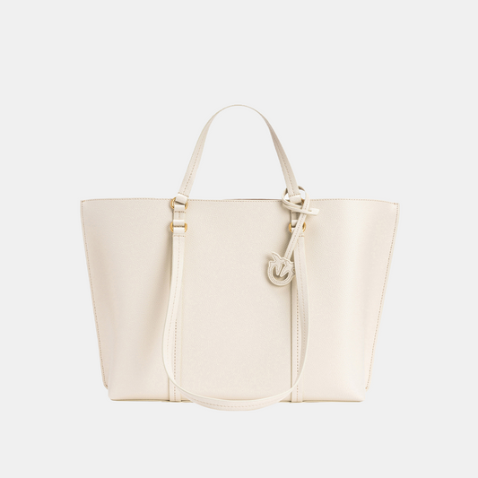 Pinko Large Tumbled Leather Shopper Bag