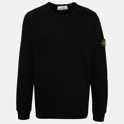 Stone Island Compass Organic Cotton Sweatshirt Black