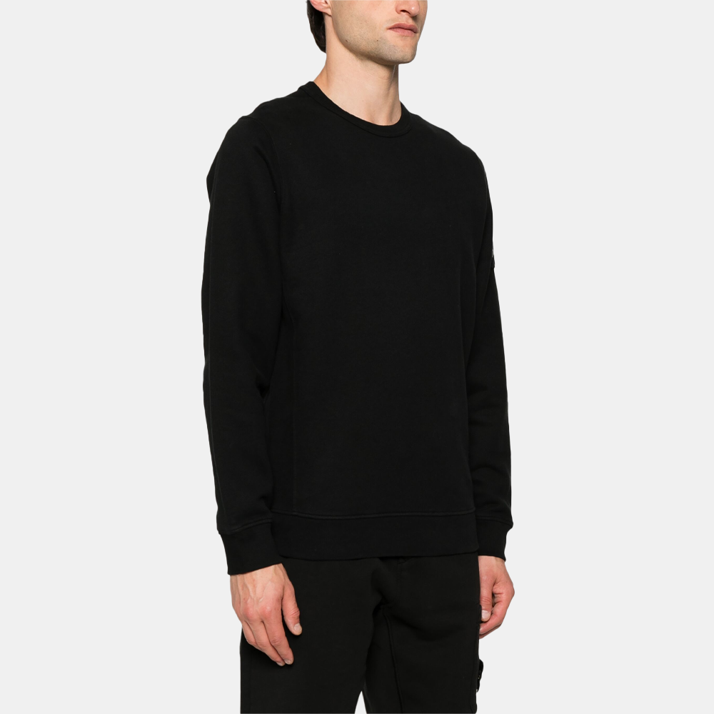 Stone Island Compass Organic Cotton Sweatshirt Black