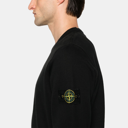 Stone Island Compass Organic Cotton Sweatshirt Black